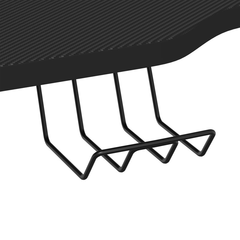 Gaming Desk, 29.53cm H x 23.62cm W x 35.43cm D, Black