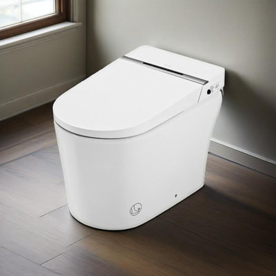 Smart Toilet Smart Bidet Toilet With Remote Control And Auto Open/close Pump-assisted Flush Foot Sensor Operation Warm Water Heated Seat Air Dryer Cupc Certificated