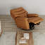 Fauteuil inclinable et pivotant en cuir fleur Norivelle Antilope-30543141