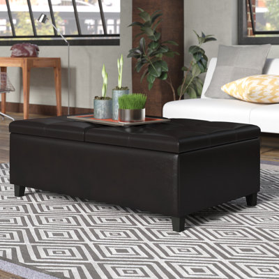 Mengel Faux Leather Ottoman