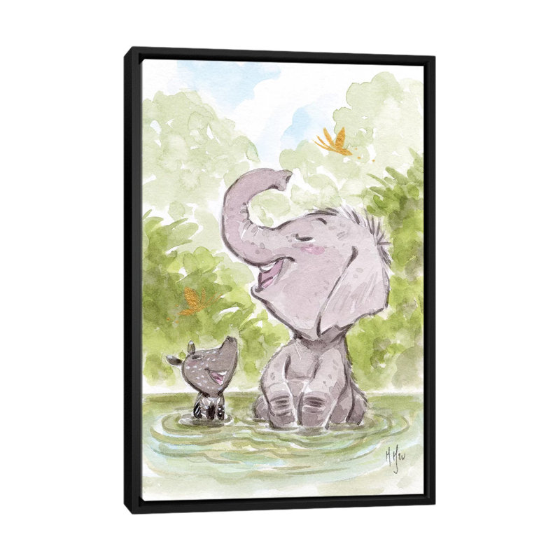 «Play» par Martin Hsu - reproduction d'art, H 60 po x l 40po x P 1,5 po, Toile avec cadre noir, Pas de tapis
