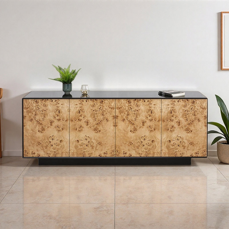 Retro Design Sideboard, 29.53" H x 78.74" W x 17.72" D