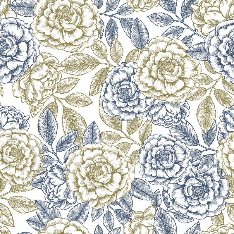 "Kampbell", motif floral sur toile par Adehoidar, H 30 po x l 30 po