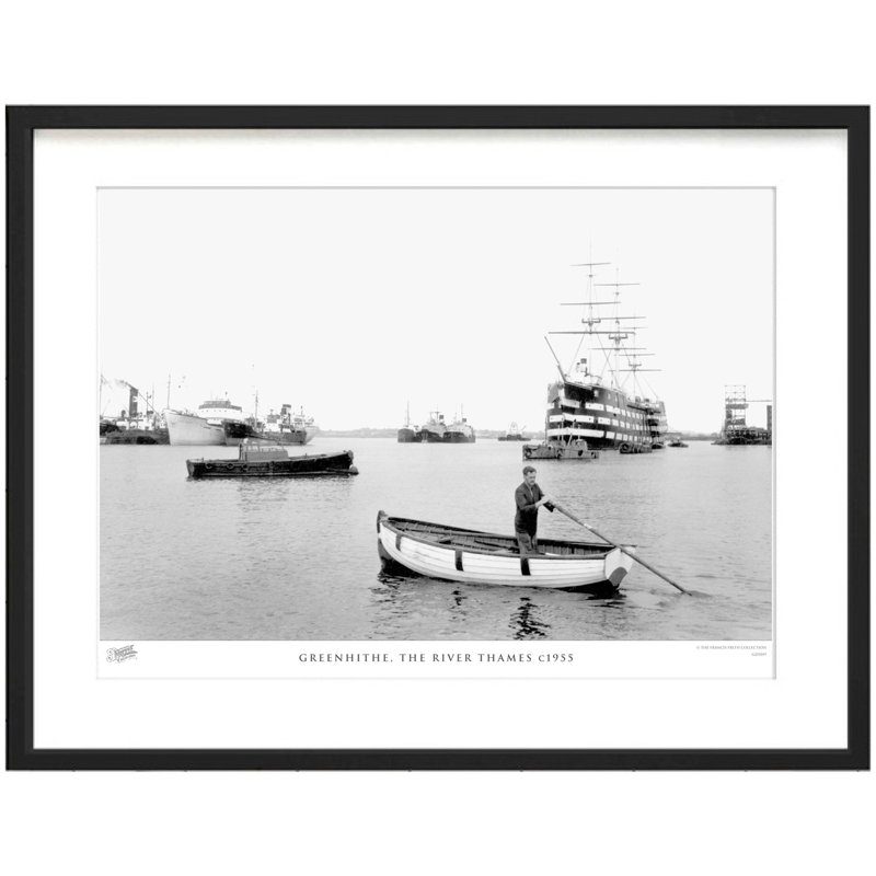 Greenhithe, The River Thames C1955 - Single Picture Frame Print, 28cm H x 36cm W x 2.3cm D