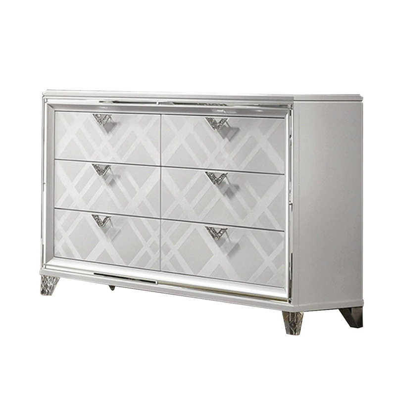 Maysea Solid Wood 64.37'' W 6 - Drawer Dresser