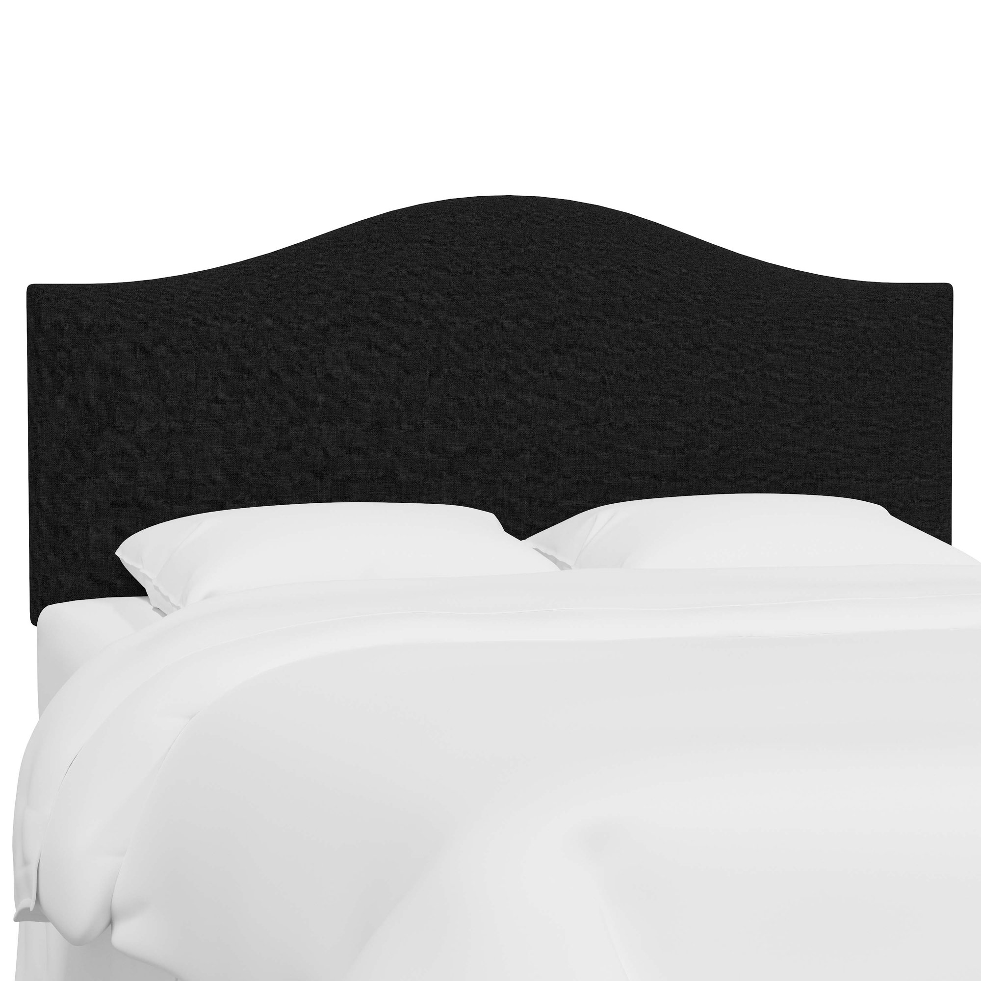 Hermosa Upholstered Panel Headboard, Classic Linen Black, Twin