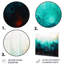 «Blue and Black Ripple Abstract Medley IV», art mural abstrait en métal-1301768871