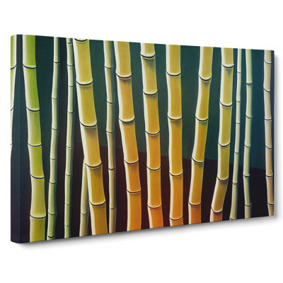 Fascinating Bamboo Forest - Wrapped Canvas