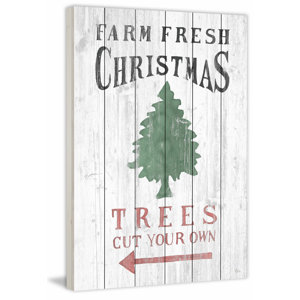 August Grove® Cut Your Own Tree On Wood by Eyre Tarney Print & Reviews ...