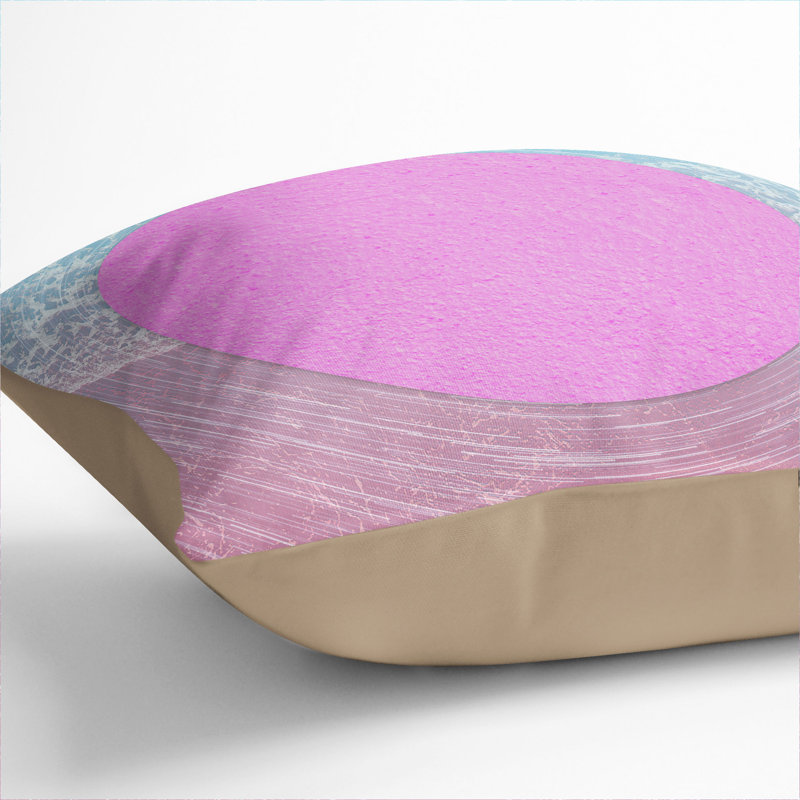 Pink Sun Scatter Cushion, 40cm H x 40cm W x 15cm D, Stone