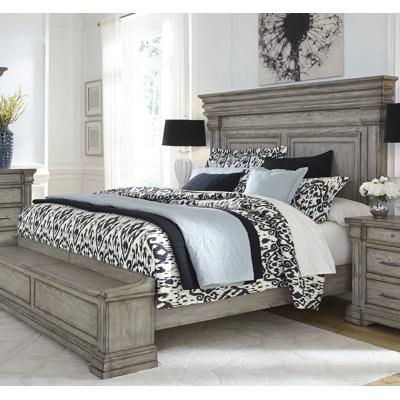Madison Ridge Panel Bed with Storage Footboard