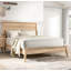 Lit moderne, lit de style classique, finition chêne naturel, meubles de chambre à coucher en bois 1 pièce, design moderne Mid-Century