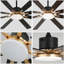 Synia 72" Black Modern Ceiling Fan with LED Light and Remote, 6 Speed Reversible Ceiling Fan-395284842