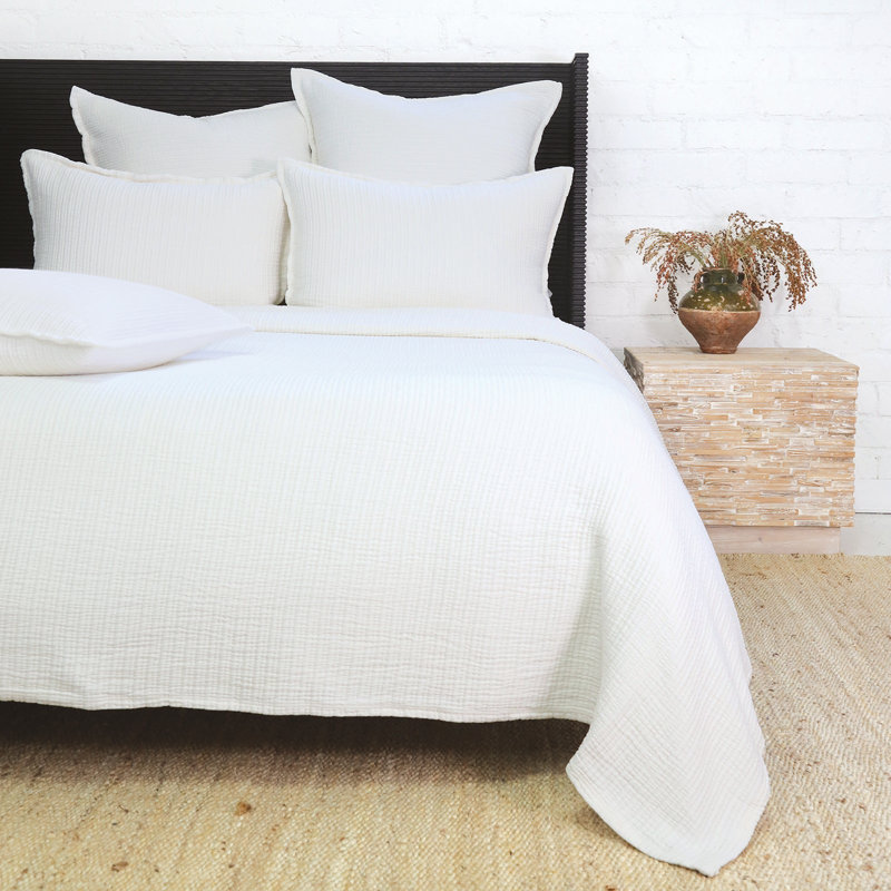  Taie décorative 100% coton Chatham, Standard, Crème, crème
