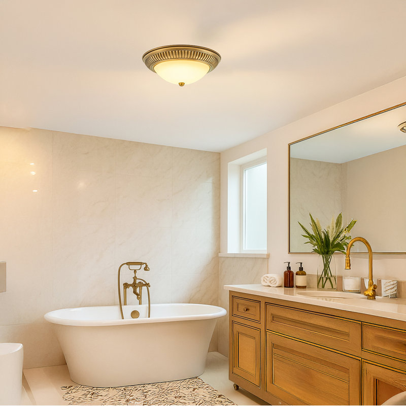 Flush Mount, Antique Brass