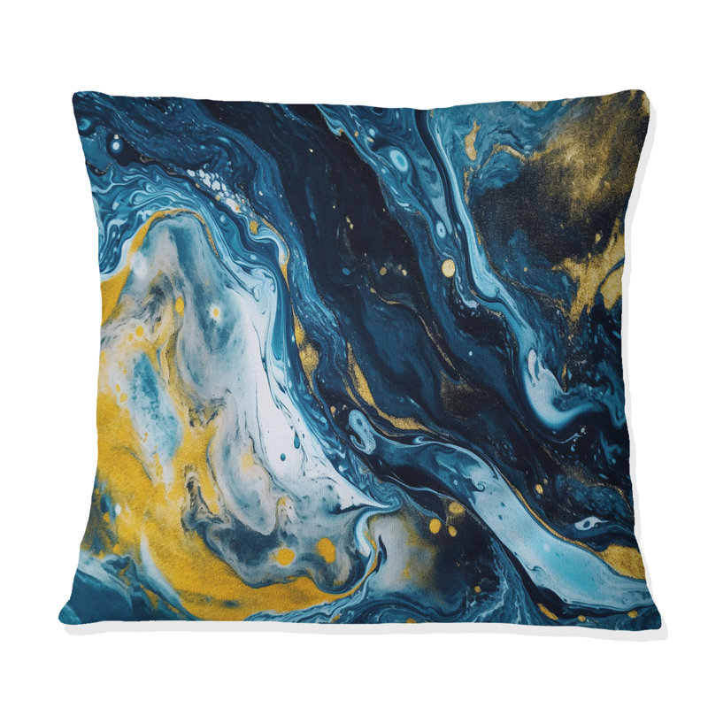 Coussin Agathe Ripple Golden Rivers V - Abstract