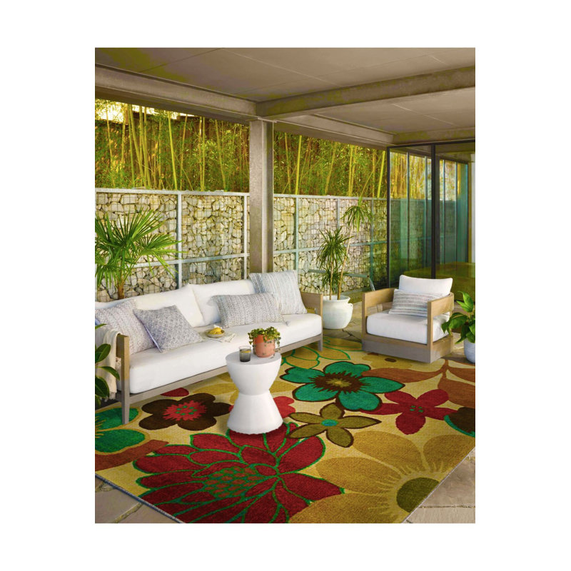 Tapis crème lavable à la machine à motif floral crème, Tapis de couloir 3 pi 3 po x 9 pi 10 po