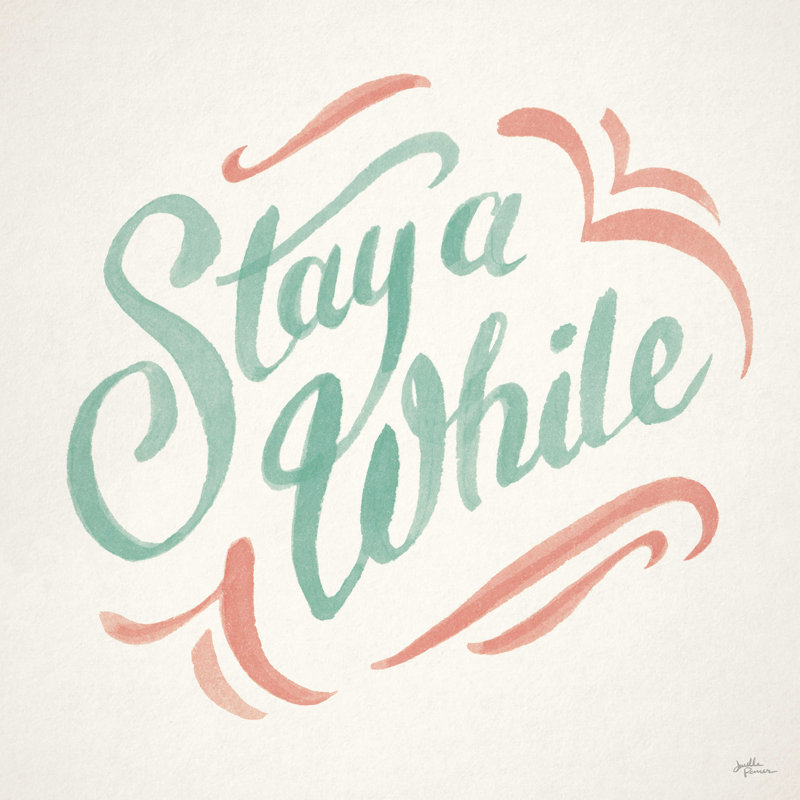 Stay A tandis que je, H 20 po x l 20 po, Non, Toile tendue