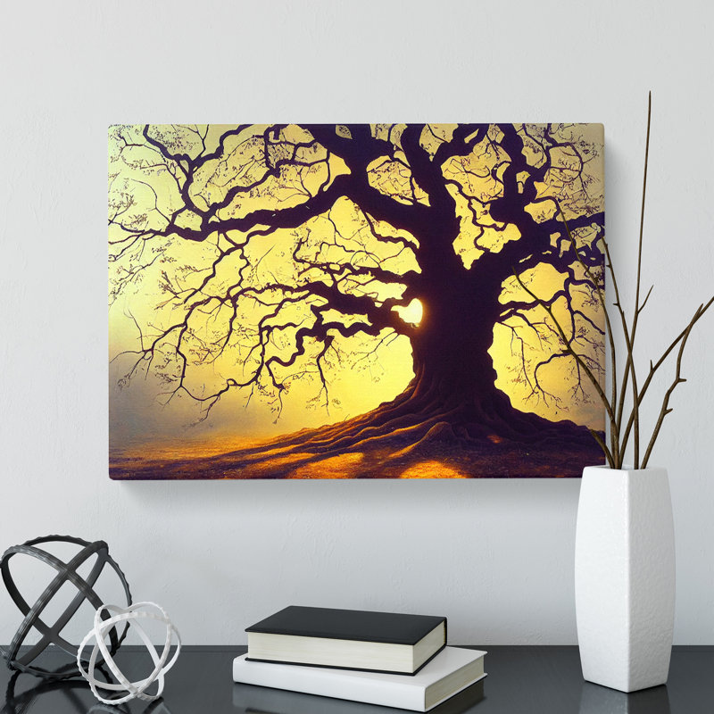 Irresistible Oak Tree - Wrapped Canvas, 40cm H x 60cm W x 3cm D