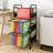 3-Tier Metal Rolling File Cart With Lockable Wheels For Letter-Size Hanging Files