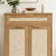 Buffet en rotin, armoire de rangement de style campagnard avec tablette réglable