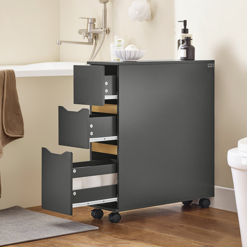 Freestanding Linen Cabinet, Grey