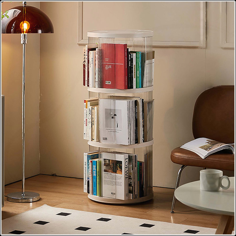 Versatile Rotating Bookshelf for All Ages, Space-Saving and Stylish