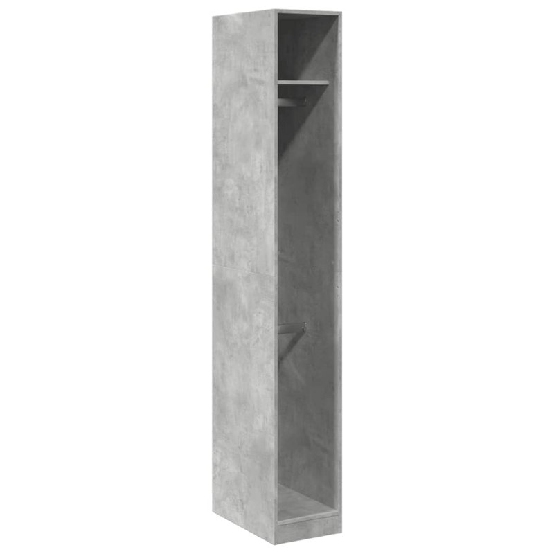 Artressia Manufactured Wood Wardrobe, 30 x 50 x 200 cm, Concrete Grey