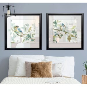 August Grove® Spring Melody I Framed On Paper 2 Pieces Painting 