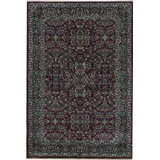 Wool Oriental Area Rug in Rust/Beige/Black