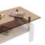 Table basse rectangulaire avec plateau de rangement en verre trempé et panneau de fibres à densité moyenne Fraiya-97769656-97769659