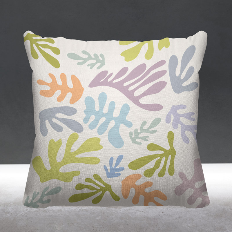 Coussin Matisse Mid-Century Minimalist, L 17 po x H 17 po, Printemps