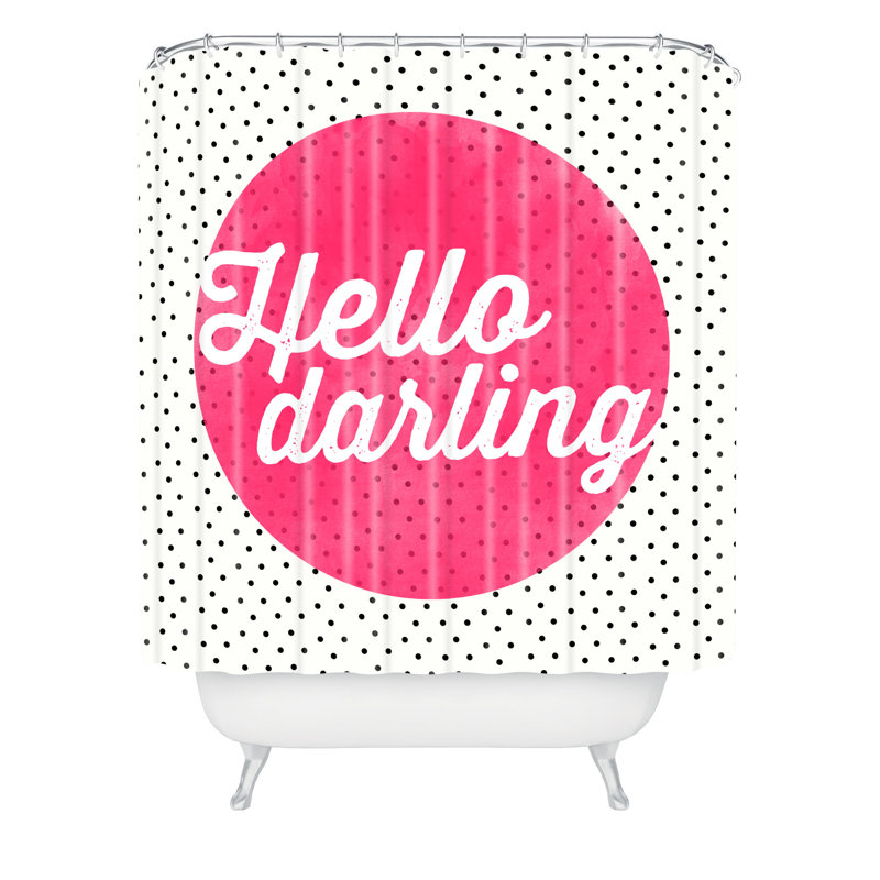 Rideau de douche Canela Hello Darling Dots