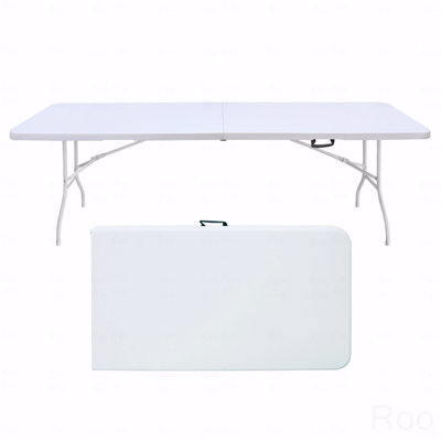 Table de patio pliante rose, table en plastique portable pour le camping, pique-niques, fêtes, charge élevée