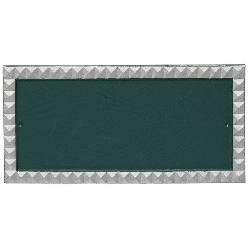 Plaque d’adresse murale sur 1 ligne cairo, Vert Chasseur / Argent, Oui