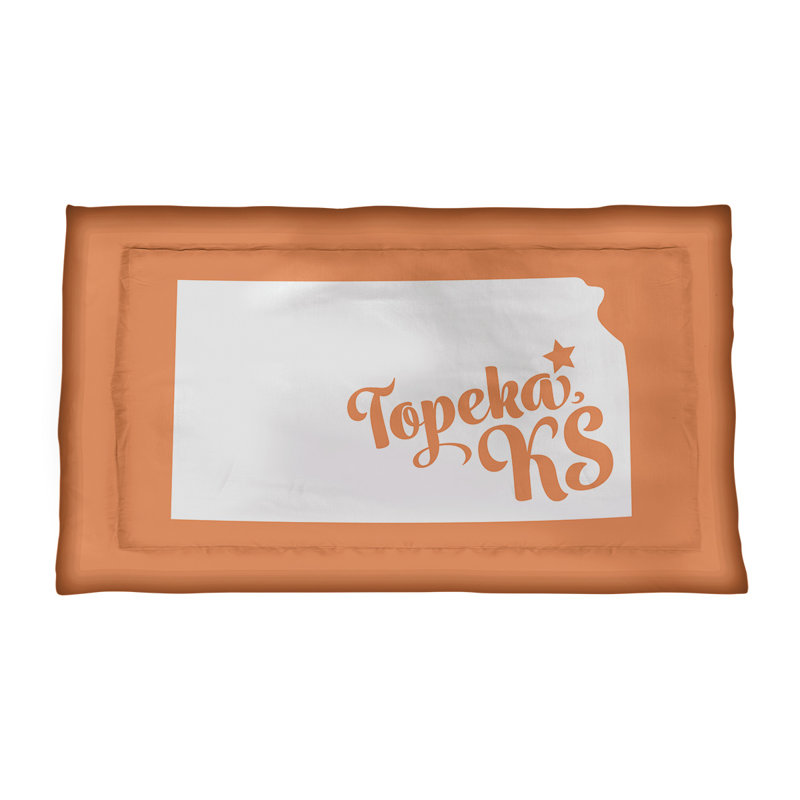 Topeka Polyester Sham Set, King, Polyester, Orange