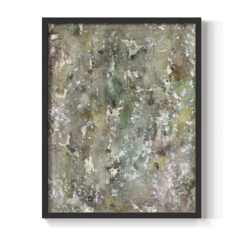 «Abstract Bark I», reproduction encadrée - bois massif, H 30 po x l 24 po, Noir
