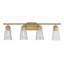 Jeanie 4 Light Ribbed Dimmable Vanity Light-2095631042
