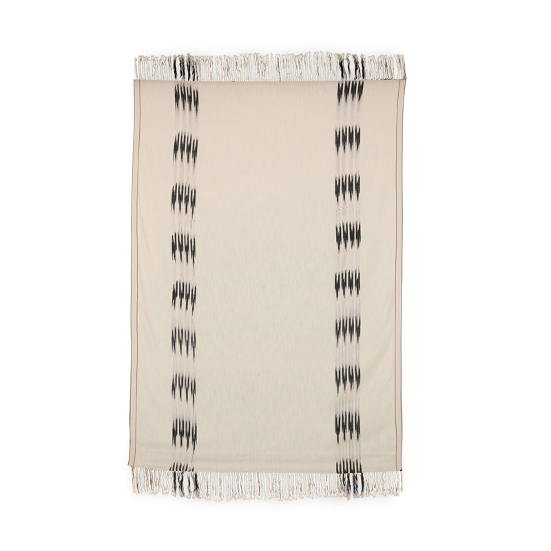 Peshtemal Ikat Sofa Throw, Beige