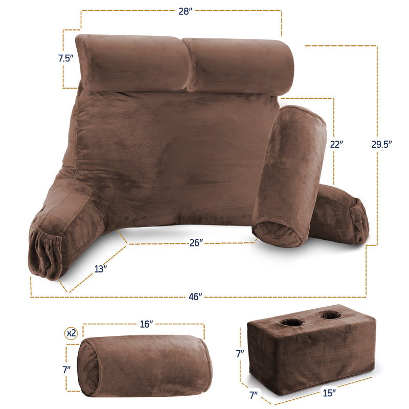 Coussin de dossier , Brun chocolat