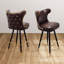 Tabouret de bar pivotant à boutons touffeté Cowboy-117321623