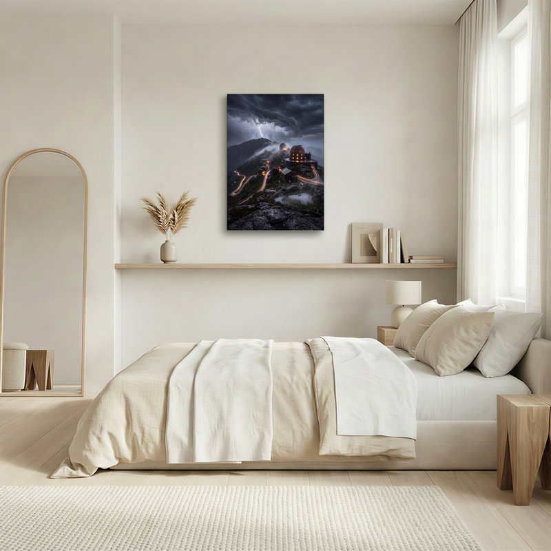 Art mural sur toile Stormy Mountain, 18"H x 12"W
