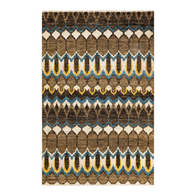 Glory One-of-a-Kind 6' 0" X 9' 1" 2010s Wool Area Rug Green