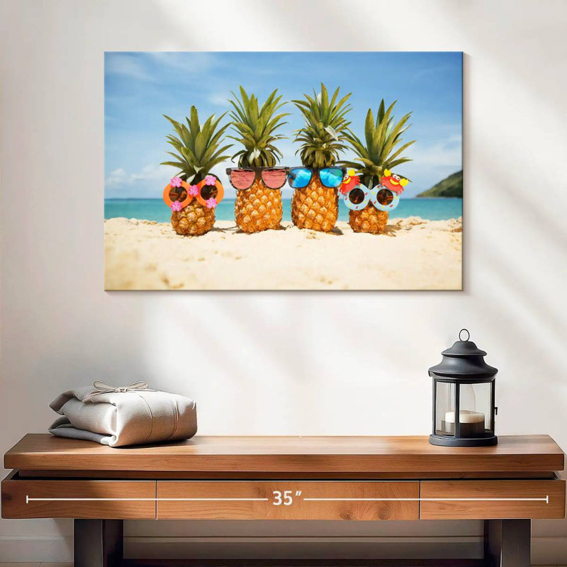Funny Pineapple Fruit, 16" H x 24" W