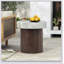 Table d'appoint [plateau blanc antique + structure en bois naturel]