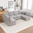 Miller 6 - Piece Upholstered U-Shaped Sectional Sofa-1721224435
