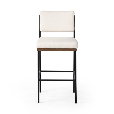 Benton Upholstered Stool with Metal Frame