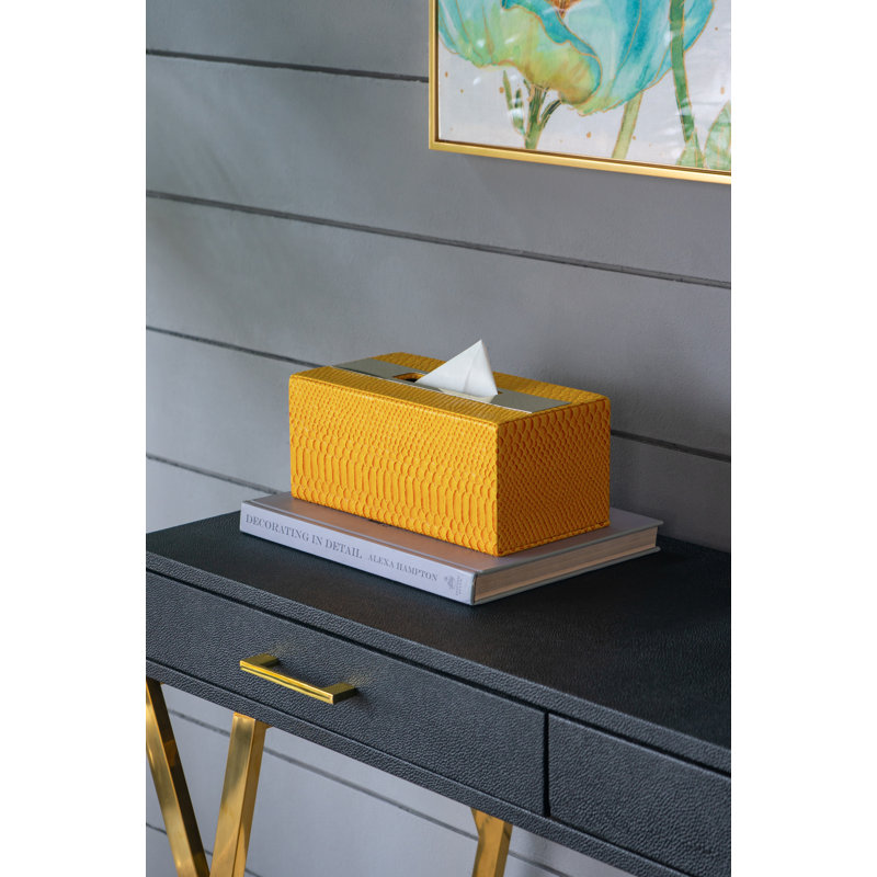 Housse pour boîte à mouchoirs en similicuir