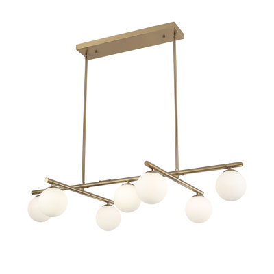 7 - Light Dimmable Glass Bubble Chandelier Sputnik Modern Linear Chandelier