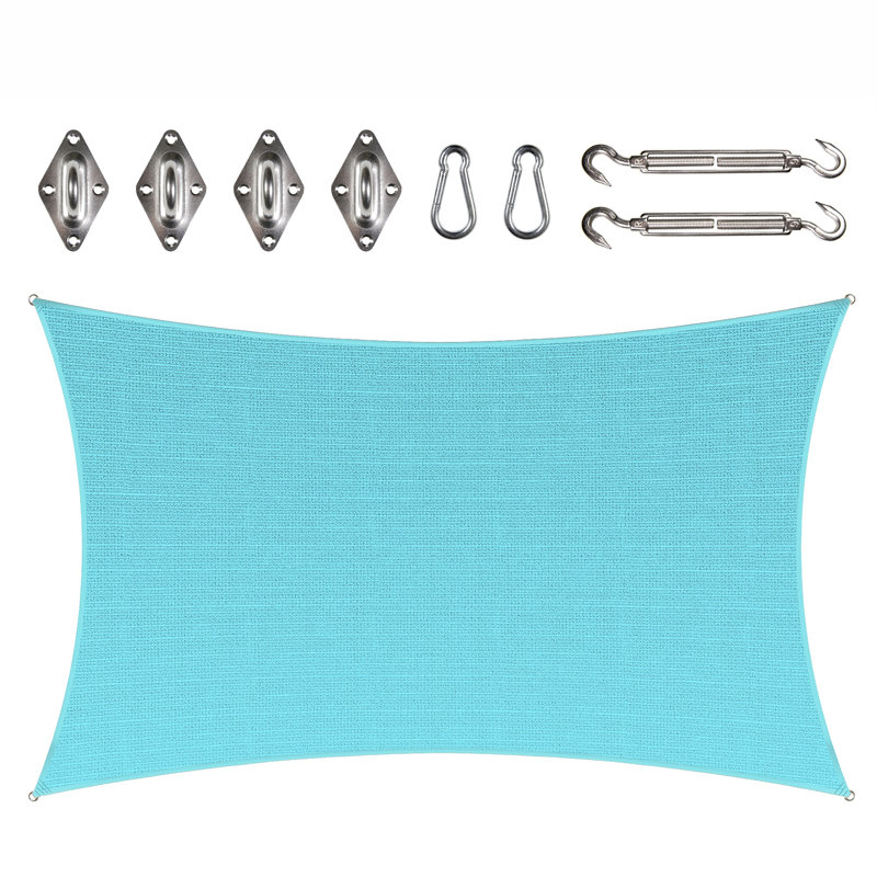 Toile d'ombrage rectangulaire à personnaliser Colourtree, Turquoise, 12 pi x 24 pi